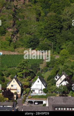 Maisons résidentielles dans le quartier Cond, Cochem sur la Moselle, la Moselle, la Rhénanie-Palatinat, l'Allemagne, l'Europe Banque D'Images