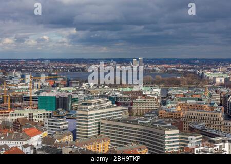 La ville Hanse de Hambourg enregistrée par le Michel de Hambourg Banque D'Images