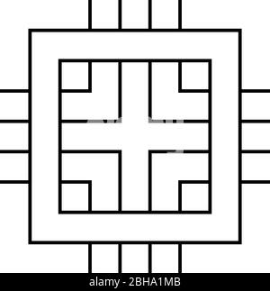 Ceci est une illustration d'un modèle japonais transparent reliant les lignes Illustration de Vecteur