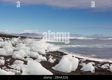 Gletscher, Berge, Gletscherzunge, Lufttaufnahme, Skaftafelljökull, Île, Europa Banque D'Images