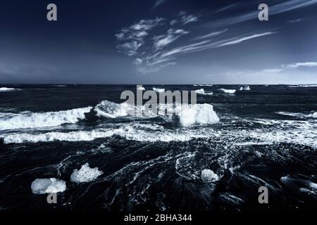 Eisberg, EIS, Strand, Jökulsarlon, Bucht, Île, Europa Banque D'Images