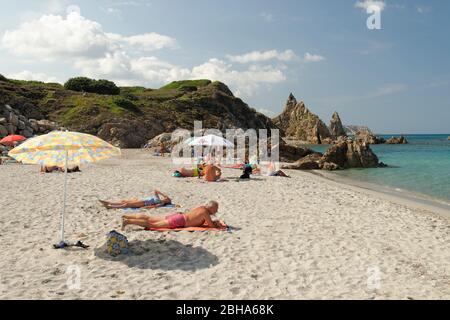 Spiaggia di Rena Majore, province d'Olbia-Tempio, Méditerranée, Sardaigne, Italie Banque D'Images