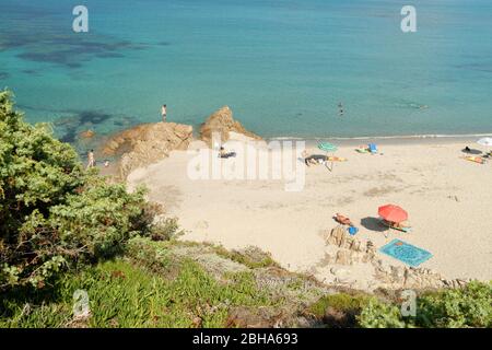 Spiaggia di Rena Majore, province d'Olbia-Tempio, Méditerranée, Sardaigne, Italie Banque D'Images