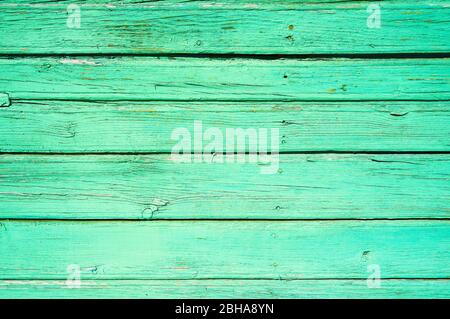 Fond de panneaux en bois horizontaux peints en vert. Contexte abstrait. Banque D'Images