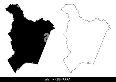 Habersham County, Géorgie (comté des États-Unis, États-Unis d'Amérique, États-Unis, États-Unis) illustration vectorielle de carte, esquisse de gribble carte Habersham Illustration de Vecteur