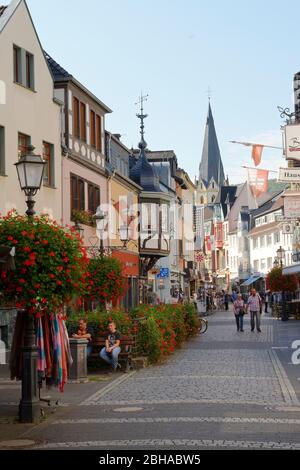 Vue sur la vieille ville d'Ahrweiler, Bad Neuenahr-Ahrweiler, Rhénanie-Palatinat, Allemagne Banque D'Images