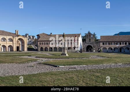 Porte d'entrée de l'Église de la Citadelle de Jaca, fortification militaire à Huesca, Aragon, Espagne, Europe Banque D'Images