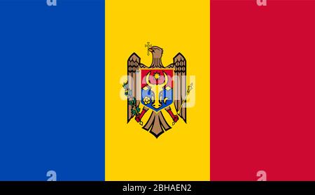 drapeau de la Moldavie Illustration de Vecteur