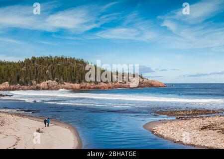 Le Canada, la Nouvelle-Écosse, Cabot Trail, Cape Breton Highlands National Park, Plage de Black Brook Banque D'Images