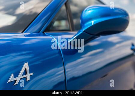 Michelstadt, Hesse, Allemagne, Renault Alpine A 110, construit en 2018, 252 ch, capacité 1,8 litre Banque D'Images