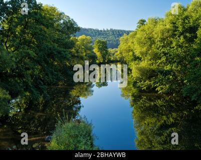 Europe, Allemagne, Hesse, Parc naturel de Lahn-Dill-Bergland, le Dill près de Sinn Banque D'Images