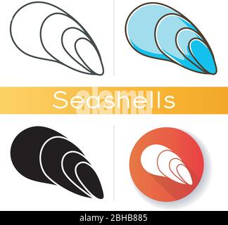 Icône de coque de céphalopode Illustration de Vecteur