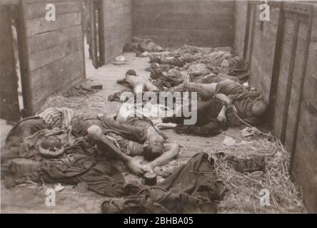 Victimes du camp de concentration de Dachau Banque D'Images
