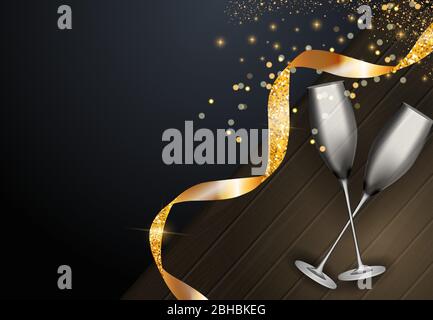 Fond de carte d'invitation abstrait avec verre vide. Illustration vectorielle Illustration de Vecteur