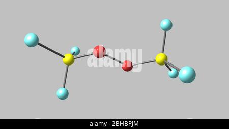 Le Bistrifluorométhylperoxyde ou le BTP est un dérivé du fluorocarbone. Il a récemment été découvert qu'il s'agit d'un bon initiateur pour la polymérisation de Banque D'Images