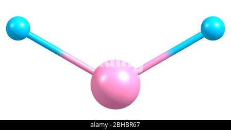 Le telluride d'hydrogène est le composé inorganique dont la formule est H2Te. Un chalcogenide d'hydrogène et l'hydrure la plus simple de tellure. illustration tridimensionnelle Banque D'Images