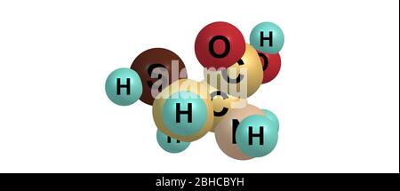 La cystéine est un acide aminé protéinogénique sémiessentiel. illustration tridimensionnelle Banque D'Images