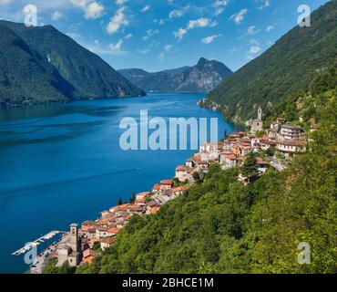 Albogasio, Lac de Lugano, Côme, Lombardie, Italie Province. Banque D'Images