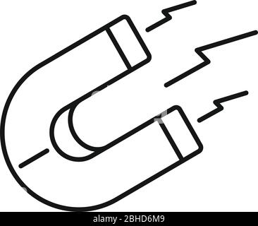 Icône de l'aimant de campagne. Icône vectorielle de campagne de contour magnétique pour la conception de sites Web isolée sur fond blanc Illustration de Vecteur