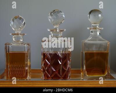 Carafes de verre Banque D'Images