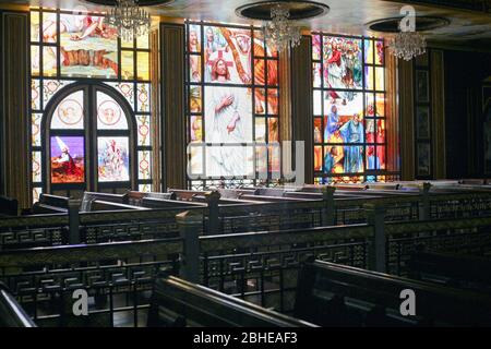 Sharm el Sheikh, Egypte - Detsember 26, 2019: Coptic Orthodoxe Church intérieur - Église des Saints. Tous les Saints Banque D'Images