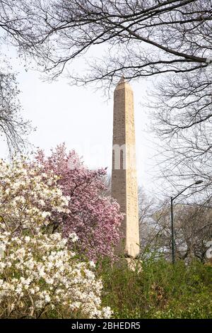 L'Obélisque, également connu sous le nom de Cleopatra's Needle, à Central Park, New York. Banque D'Images