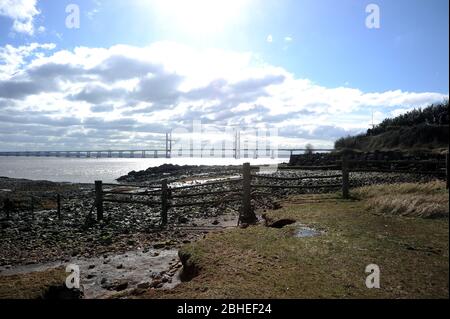 Deuxième croisement Severn vue de Blackrock, Portbrolett. Banque D'Images