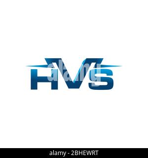 lettre initiale du vecteur du logo hvs Illustration de Vecteur