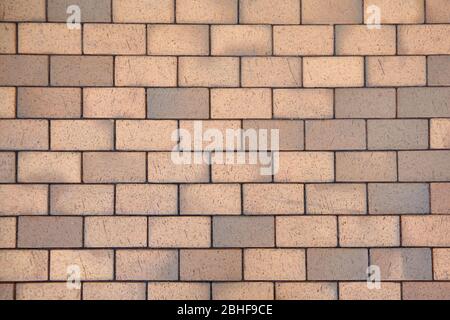 Finisseurs de clinker texture arrière-plan, dalles de revêtement en céramique marron du trottoir, vue de dessus. Matériaux de construction pour revêtement extérieur Banque D'Images