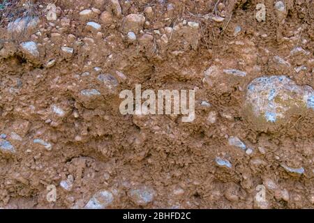 Détail de la texture de surface avec la petite roche de galets . Fond de surface de sable et de roches Banque D'Images