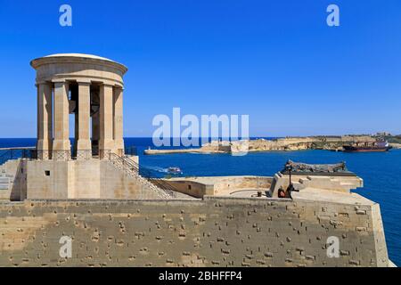 Mémorial de neige Bell, Valletta, Malte, Europe Banque D'Images