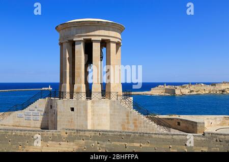 Mémorial de neige Bell, Valletta, Malte, Europe Banque D'Images