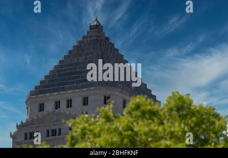 Haut d'un bâtiment historique du palais de justice du comté de Miami Dade Banque D'Images