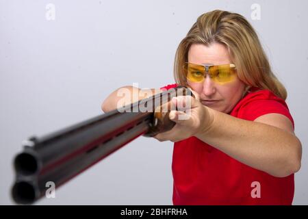 Shooter Kim Rhode au Team USA Media Summit à Dallas, Texas avant les Jeux olympiques de Londres 2012. 14 mai 2012 © Bob Daemmrich Banque D'Images