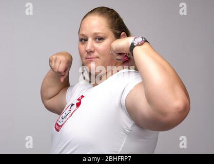 Le putter Jillian Camarena-Williams pose lors du Team USA Media Summit à Dallas, Texas, en prévision des Jeux Olympiques de Londres 2012. 14 mai 2012 ©Bob Daemmrich Banque D'Images