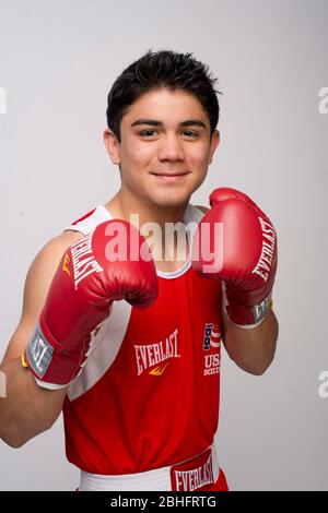 Le boxeur Joseph Diaz, Jr. Pose lors du Team USA Media Summit à Dallas, TX, avant les Jeux Olympiques de Londres 2012. 14 mai 2012 ©Bob Daemmrich Banque D'Images