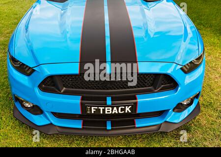 Automobiles / American Made 2018 Fastback Ford Mustang exposé à un spectacle automobile à Melbourne Victoria Australie. Banque D'Images