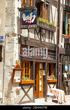 Limoges en France : rue de la Boucherie dans le quartier des Château de la ville Banque D'Images