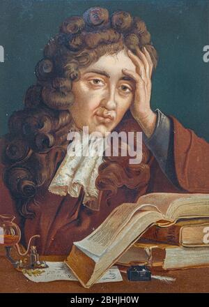 Robert Boyle FRS (25 janvier 1627 – 31 décembre 1691) était un philosophe, chimiste, physicien et inventeur naturel anglo-irlandais. Boyle est aujourd'hui largement considéré comme le premier chimiste moderne, et l'un des pionniers de la méthode scientifique expérimentale moderne. Il est plus connu pour la loi de Boyle, qui décrit la relation inversement proportionnelle entre la pression absolue et le volume d'un gaz, si la température est maintenue constante dans un système fermé. Parmi ses œuvres, le sceptique chymiste est considéré comme un livre de pierre angulaire dans le domaine de la chimie. Il était un anglican pieux et dévoré et il est noté Banque D'Images