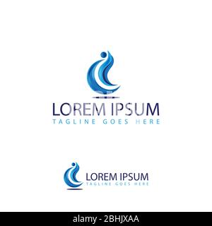 Concept vectoriel de personnage personnel unique ou lettre I. Icône de symbole de personnes à conception plate. Illustration vectorielle EPS.8 EPS.10 Illustration de Vecteur