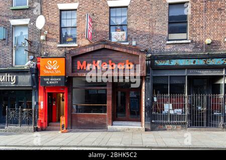 M. Kebab, restaurant de restauration rapide halal, rue Slater, Liverpool Banque D'Images