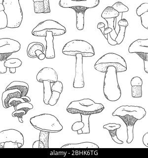 motif avec champignons Illustration de Vecteur