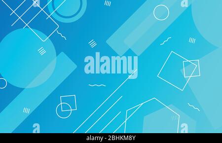 Arrière-plan coloré abstrait avec dégradé de couleur cyan, ligne rectangulaire forme fond coloré abstrait Illustration de Vecteur