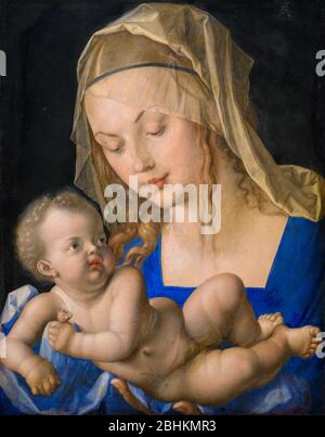 'La Vierge et l'enfant avec une poire' (1512) par Albrecht Dürer (1471 – 1528). Huile sur bois. Banque D'Images