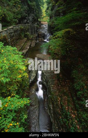 Upper gorge, Robert H Treman State Park, New York Banque D'Images