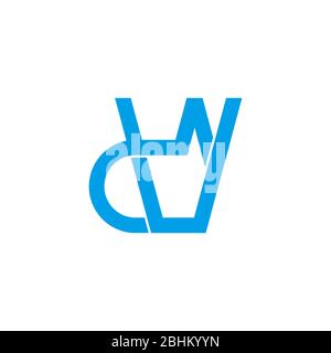 lettre d symbole de verre bleu géométrique linéaire logo vecteur Illustration de Vecteur