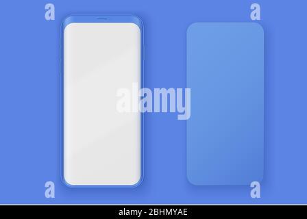 La présentation du smartphone s'est démbratée en bleu Illustration de Vecteur