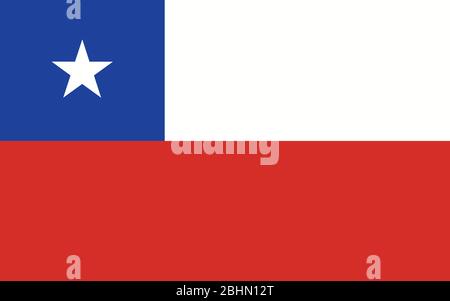 Graphique vectoriel du drapeau chilien. Illustration rectangulaire du drapeau chilien. Le drapeau chilien est un symbole de liberté, de patriotisme et d'indépendance. Illustration de Vecteur