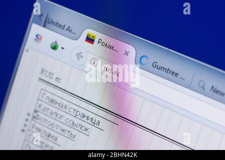 Ryazan, Russie - 13 mai 2018: Site Internet RUS sur l'affichage de PC, URL - Rus.ec Banque D'Images