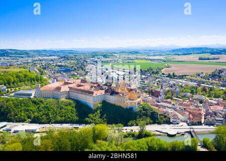 Abbaye de Melk Benedectine dans la vallée de Wachau, Basse-Autriche. Banque D'Images
